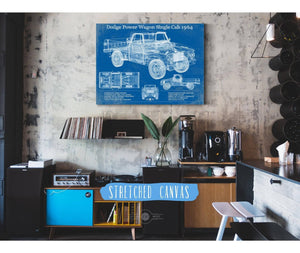 Cutler West Dodge Power Wagon Single Cab 1964 Vintage Blueprint Auto Print