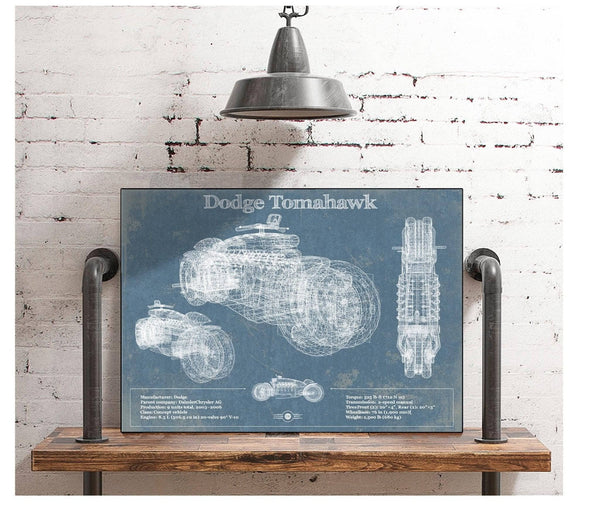Cutler West Dodge Tomahawk Vintage Blueprint Auto Print