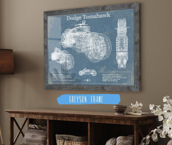 Cutler West Dodge Tomahawk Vintage Blueprint Auto Print