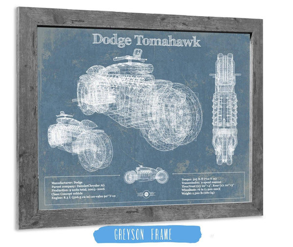 14" x 11" / Greyson Frame Cutler West Dodge Tomahawk Vintage Blueprint Auto Print