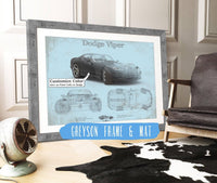 Cutler West Dodge Collection 14" x 11" / Greyson Frame & Mat Dodge Viper Vintage Blueprint Auto Print 845000129_58447