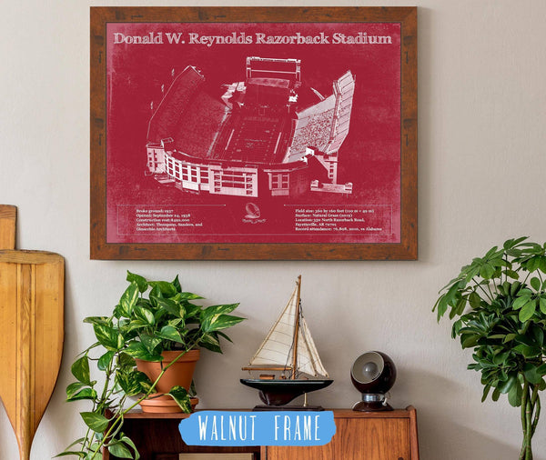 Cutler West Donald W. Reynolds Razorback Stadium Art - Arkansas Razorbacks Football Art