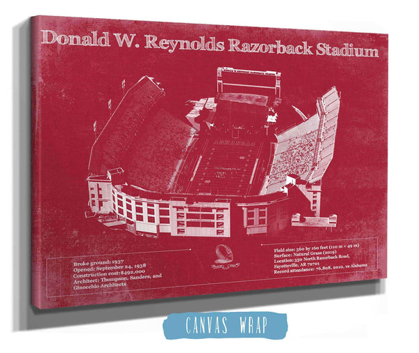 Cutler West Donald W. Reynolds Razorback Stadium Art - Arkansas Razorbacks Football Art