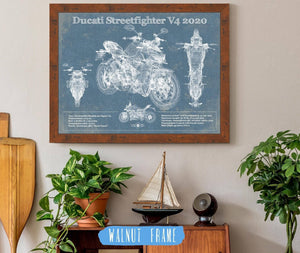 Cutler West Ducati Streetfighter V4 2020 Blueprint Motorcycle Patent Print