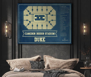 Cutler West Duke Blue Devils - Cameron Indoor Stadium Seating Chart - College Basketball Blueprint Art