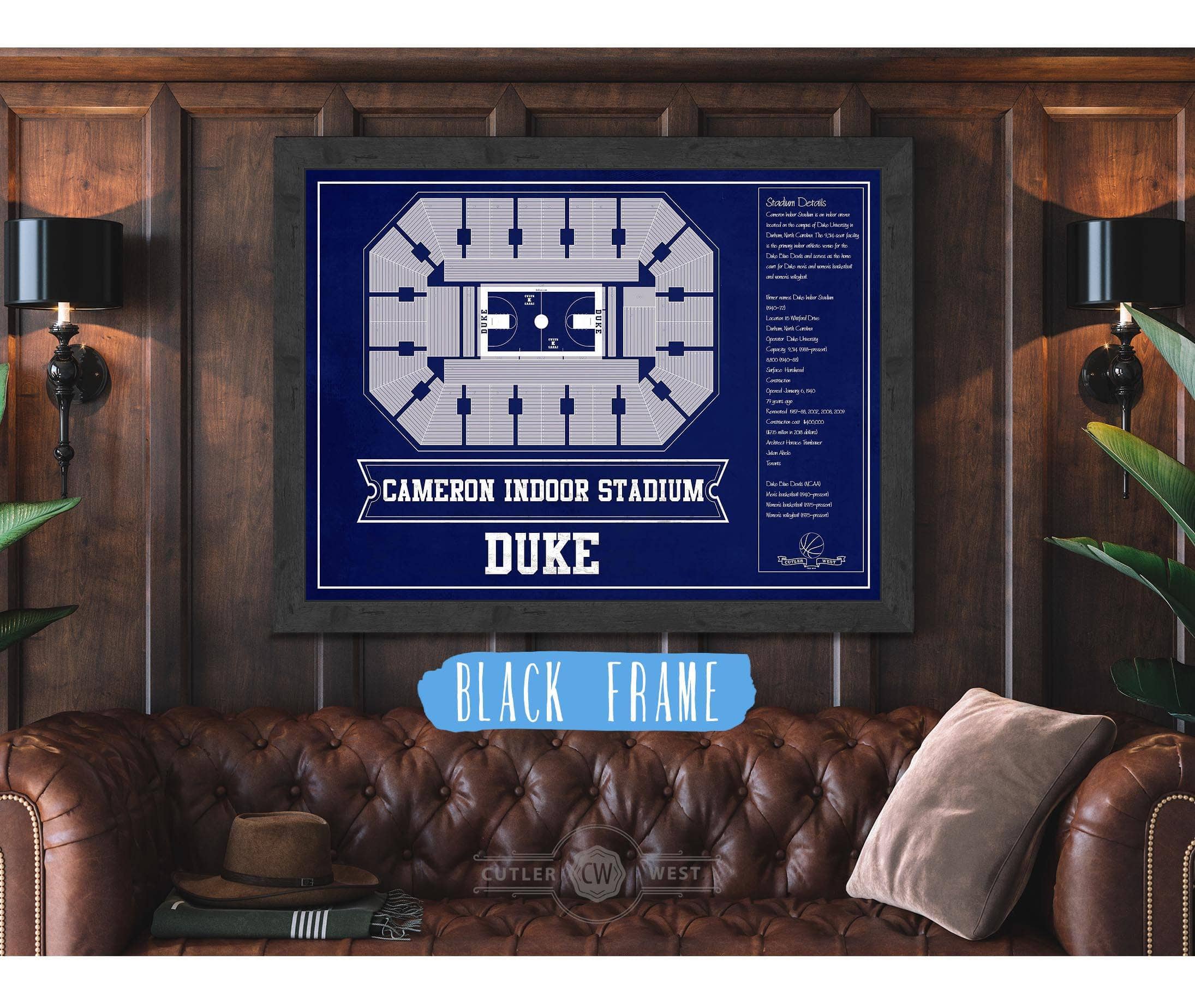 Duke Blue Devils Cameron Indoor Stadium Seating Chart Team Color