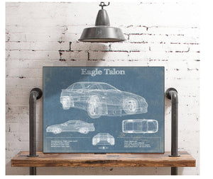 Cutler West Eagle Talon Vintage Blueprint Auto Print