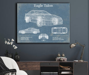 Cutler West Eagle Talon Vintage Blueprint Auto Print