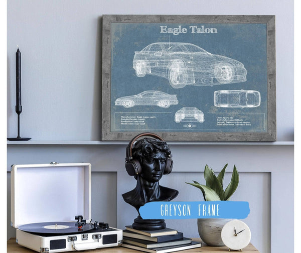 Cutler West Eagle Talon Vintage Blueprint Auto Print