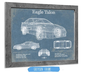 14" x 11" / Greyson Frame Cutler West Eagle Talon Vintage Blueprint Auto Print