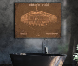 Cutler West Ebbet's Field - Vintage Brooklyn Dodgers Baseball Art