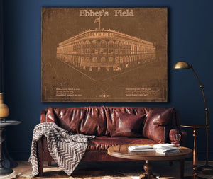 Cutler West Ebbet's Field - Vintage Brooklyn Dodgers Baseball Art