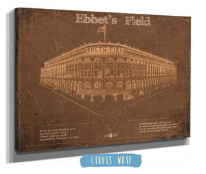 Cutler West Ebbet's Field - Vintage Brooklyn Dodgers Baseball Art