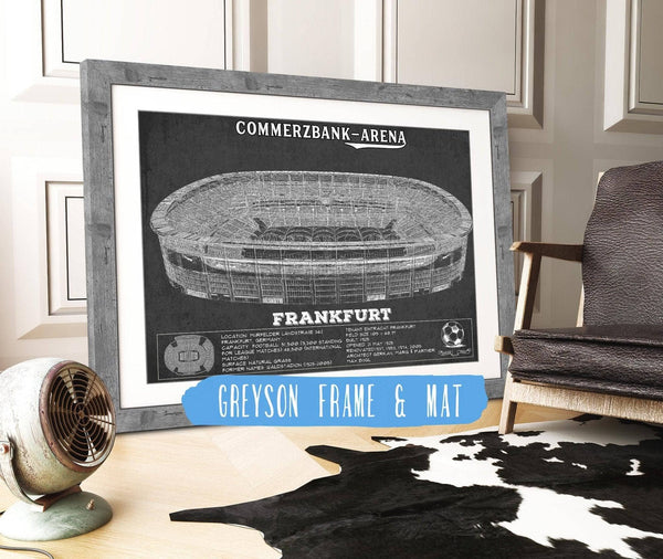 14" x 11" / Greyson Frame & Mat Cutler West Eintracht Frankfurt FC - Commerzbank-Arena Soccer Print
