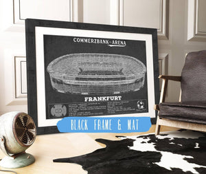 20" x 16" / Black Frame & Mat Cutler West Eintracht Frankfurt FC - Commerzbank-Arena Soccer Print