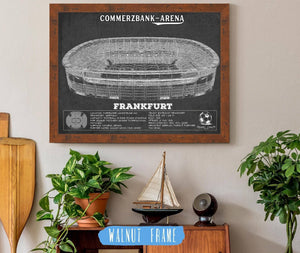20" x 16" / Walnut Frame Cutler West Eintracht Frankfurt FC - Commerzbank-Arena Soccer Print