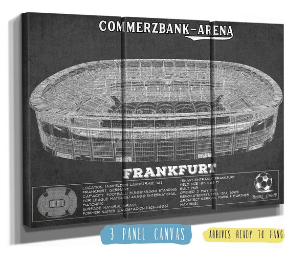 36" x 24" / 3 Panel Canvas Wrap Cutler West Eintracht Frankfurt FC - Commerzbank-Arena Soccer Print