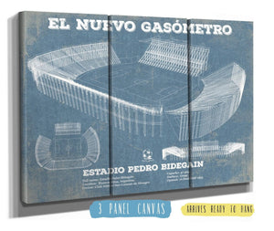 36" x 24" / 3 Panel Canvas Wrap Cutler West El Nuevo Gasómetro Print Club Atlético San Lorenzo De Almagro Soccer Print