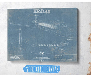 Cutler West Embraer ERJ145 Vintage Aviation Blueprint with Optional Custom Pilot aviation-2