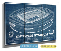 Cutler West Soccer Collection 48" x 32" / 3 Panel Canvas Wrap Arsenal Football Club - Emirates Stadium Soccer Print 235353086