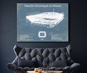 Cutler West Estadio Municipal De Riazor Stadium Blueprint Vintage Soccer (Football) Print