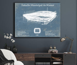 Cutler West Estadio Municipal De Riazor Stadium Blueprint Vintage Soccer (Football) Print