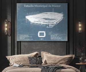 Cutler West Estadio Municipal De Riazor Stadium Blueprint Vintage Soccer (Football) Print