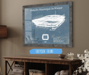 Cutler West Estadio Municipal De Riazor Stadium Blueprint Vintage Soccer (Football) Print
