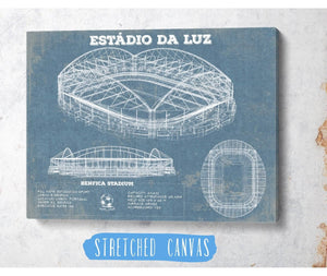 Cutler West Estudio da Luz (Benfica Stadium) - Portugal National Football Team Blueprint Vintage Soccer Print