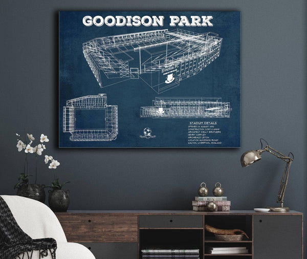 Cutler West Everton Football Club - Vintage Goodison Park Soccer Print