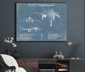 Cutler West F-117 Nighthawk Military Aircraft Patent - Blueprint Military Wall Art