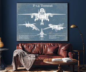 Cutler West F-14 Tomcat Vintage Aviation Blueprint Military Print