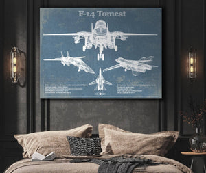 Cutler West F-14 Tomcat Vintage Aviation Blueprint Military Print