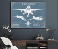 Cutler West Best Selling Collection F-14 Tomcat Vintage Aviation Blueprint Military Print