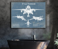 Cutler West Best Selling Collection F-14 Tomcat Vintage Aviation Blueprint Military Print