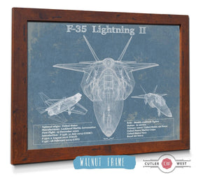 Cutler West F-35 Aircraft Patent Blueprint Original Design Wall Art