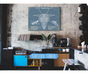 Cutler West F-35 Aircraft Patent Blueprint Original Design Wall Art