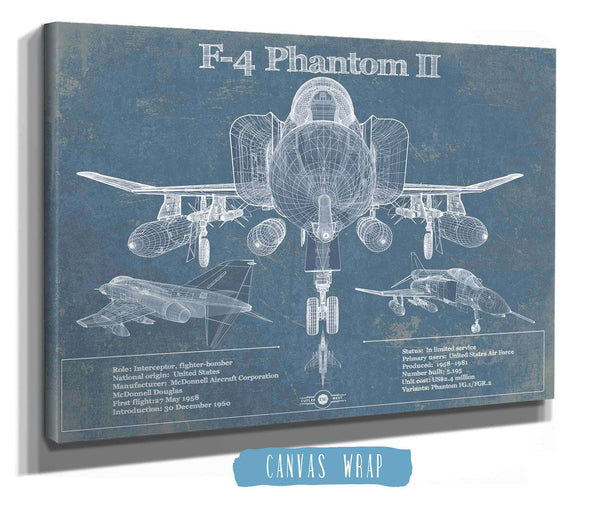 Cutler West F-4 Phantom II Aircraft Blueprint Original Military Wall Art
