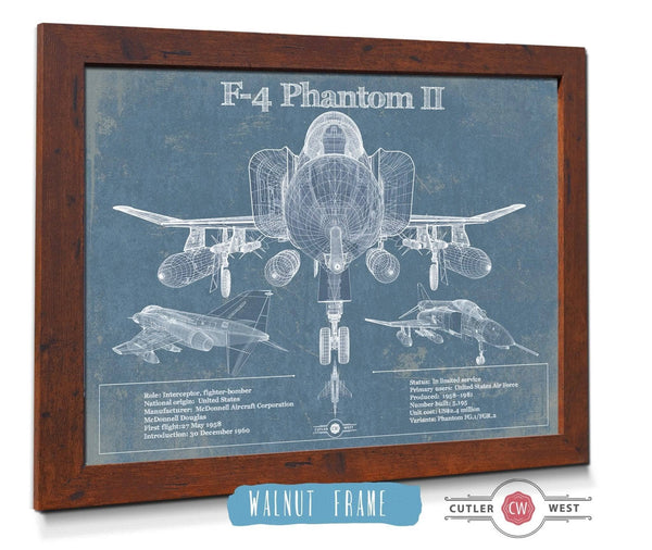 Cutler West F-4 Phantom II Aircraft Blueprint Original Military Wall Art
