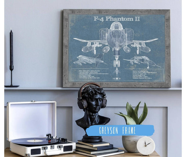 Cutler West F-4 Phantom II Aircraft Blueprint Original Military Wall Art