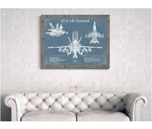 Cutler West F/A-18 Hornet Blueprint Original Military Wall Art
