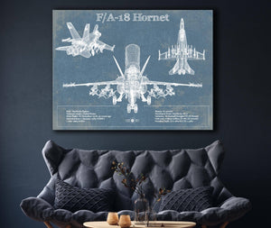 Cutler West F/A-18 Hornet Blueprint Original Military Wall Art