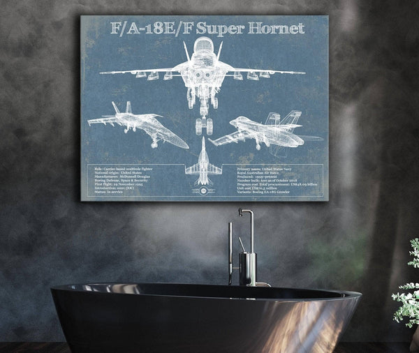 Cutler West F/A-18 Hornet Blueprint Original Military Wall Art