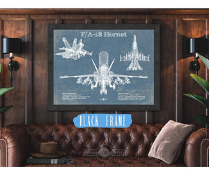 Cutler West F/A-18 Hornet Blueprint Original Military Wall Art