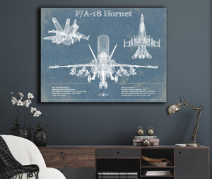 Cutler West F/A-18 Hornet Blueprint Original Military Wall Art