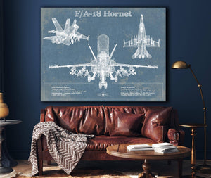 Cutler West F/A-18 Hornet Blueprint Original Military Wall Art