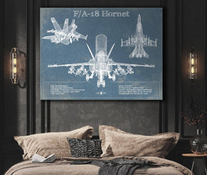 Cutler West F/A-18 Hornet Blueprint Original Military Wall Art