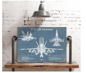Cutler West F/A-18 Hornet Blueprint Original Military Wall Art