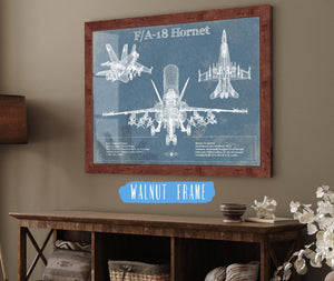 Cutler West F/A-18 Hornet Blueprint Original Military Wall Art
