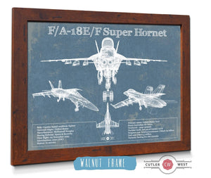 Cutler West F/A-18F Super Hornet Patent Blueprint Original Military Wall Art